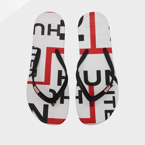 Hunter Original Exploded Logo Flip Flops (X084Q) Ireland